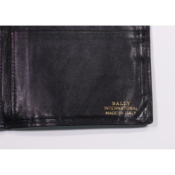 Bally Vintage Black Soft Leather Square Bifold Wallet - Picture 7 of 7